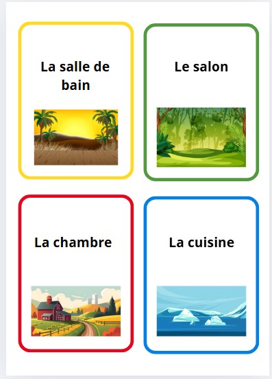 Cartes d'apprentissage :  LA MAISON