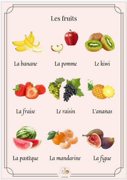 Livret d'apprentissage : LES FRUITS & LES LEGUMES