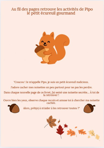 Livret d'activités : L'AUTOMNE