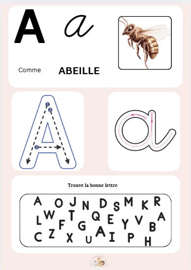 Livret d'apprentissage : J'APPRENDS LES LETTRES