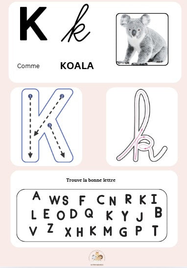 Livret d'apprentissage : J'APPRENDS LES LETTRES