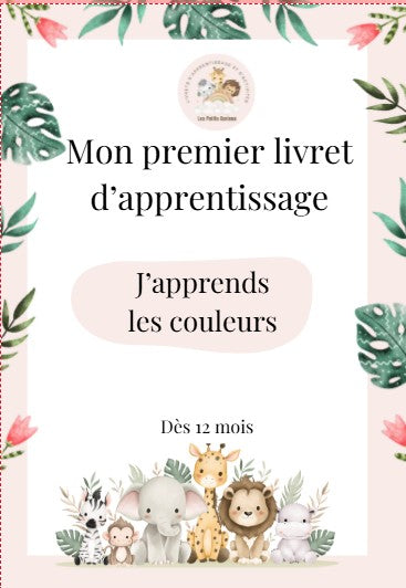 mon premier livret d'apprentissage : J'APPRENDS LES COULEURS