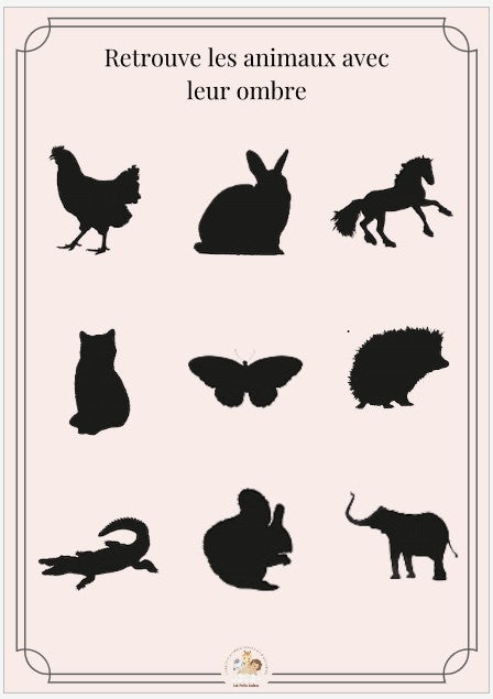 Livret d'apprentissage : LES ANIMAUX