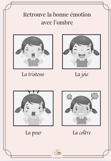 Livret d'apprentissage : LES PARTIES DU VISAGE - LES EMOTIONS - S'HABILLER