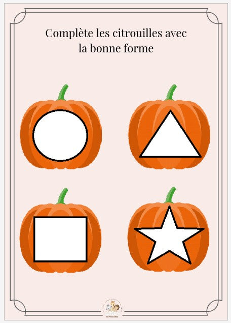 Livret d'apprentissage : LES FORMES